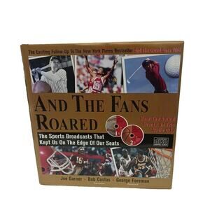 AND THE FANS ROARED Illustrated Hardcover Book 2 Audio CDs Of Sports Broadcasts
